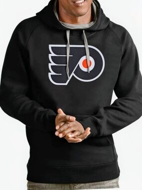 Flyers Men's Black Hoodie with Philadelphia Flyers Logo Size XL
